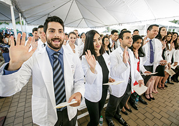 Pharmacy students at the White Coat ceremony.